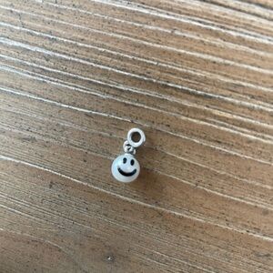 Sterling Silver Freshwater Pearl Pandora ME Smiley Face Silver Charm Pendant